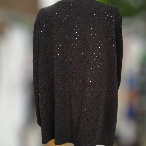 Women’s black sequined cardigan - Picture 3 of 3